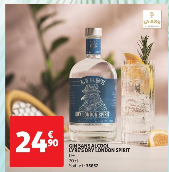 GIN SANS ALCOOL LYRE’S DRY LONDON SPIRIT