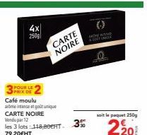 café moulu Carte noire