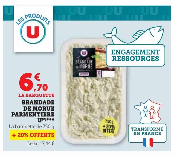 BRANDADE  DE MORUE  PARMENTIERE  U