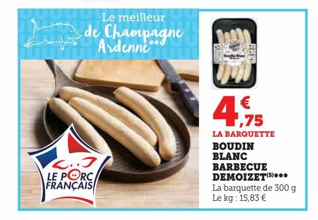 BOUDIN  BLANC  BARBECUE  DEMOIZET