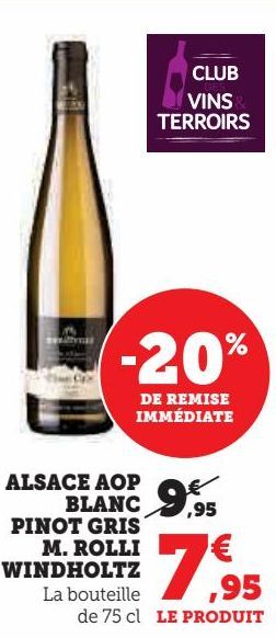 ALSACE AOP BLANC PINOT GRIS M. ROLLI WINDHOLTZ