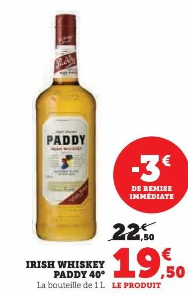 irish whiskey paddy 40°