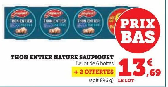 thon entier nature saupiquet