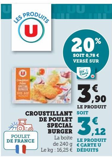 CROUSTILLANT DE POULET SPECIAL BURGER