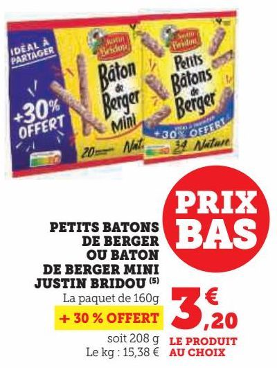 PETITS BATONS DE BERGER OU BATON DE BERGER MINI JUSTIN BRIDOU