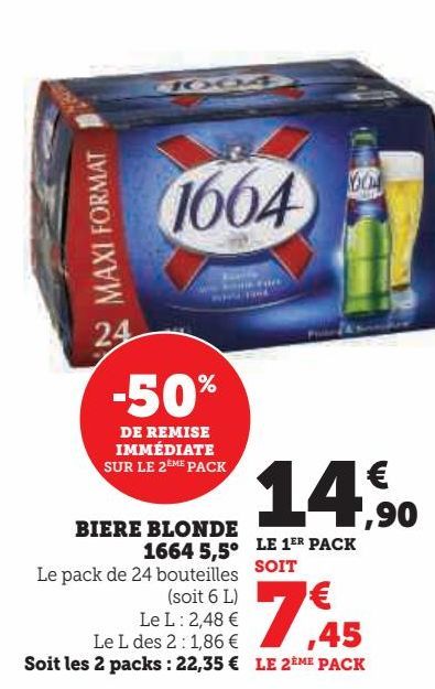 BIERE BLONDE 1664 5,5°