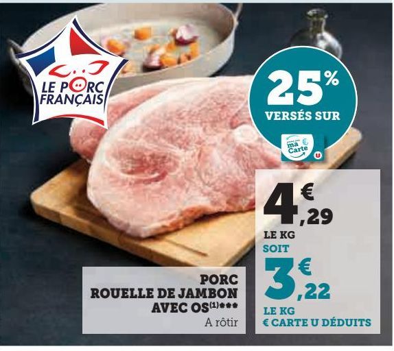 PORC ROUELLE DE JAMBON AVEC OS