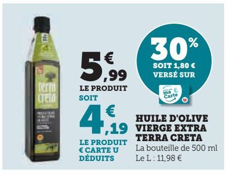 HUILE D'OLIVE VIERGE EXTRA TERRA CRETA