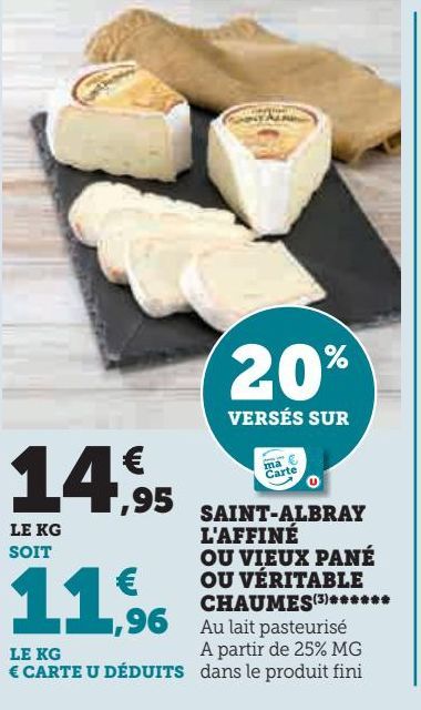 SAINT-ALBRAY L'AFFINÉ OU VIEUX PANÉ OU VÉRITABLE CHAUMES