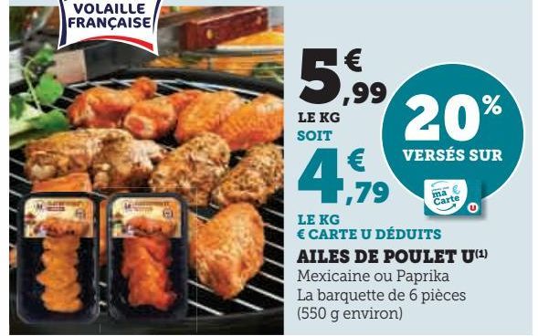 AILES DE POULET U