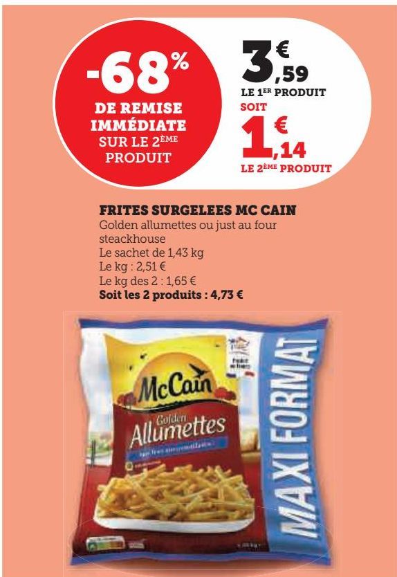 FRITES SURGELEES MC CAIN