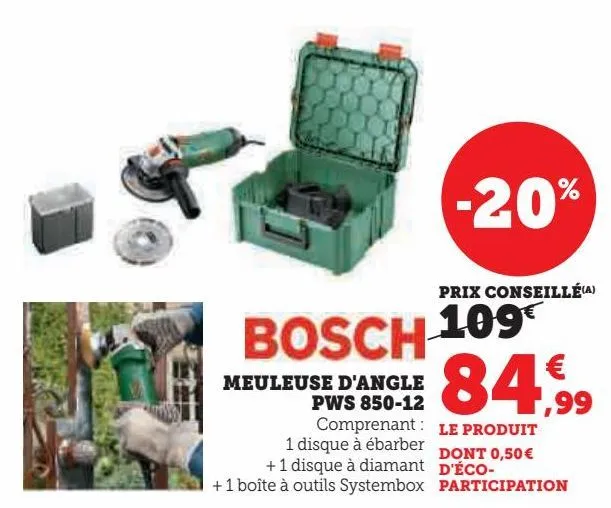 meuleuse bosch pws 850-12