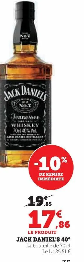 whisky jack daniel's 40°