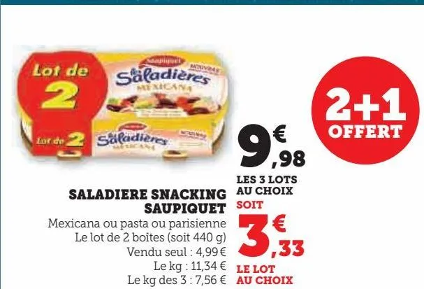 saladier snacking saupiquet