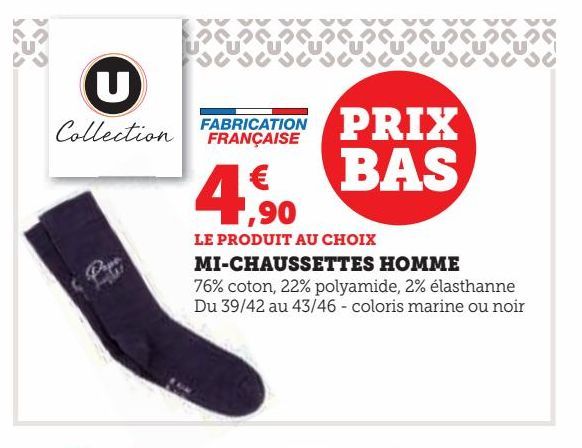 MI-chaussettes homme