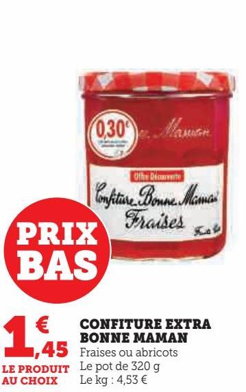 confiture EXTRA Bonne maman