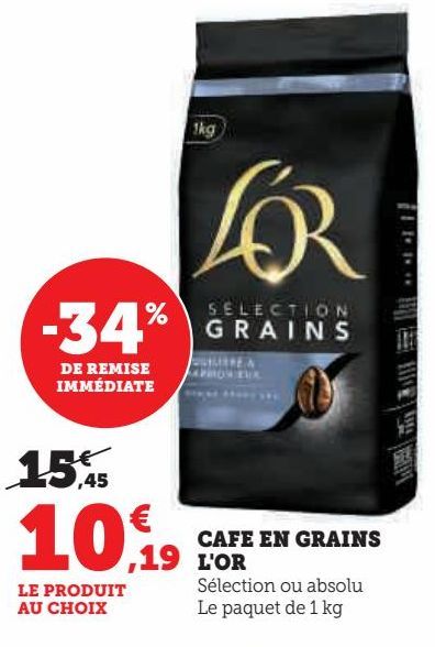 café en grains L'Or