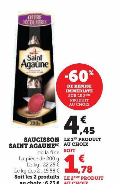 saucisson Saint Agaune