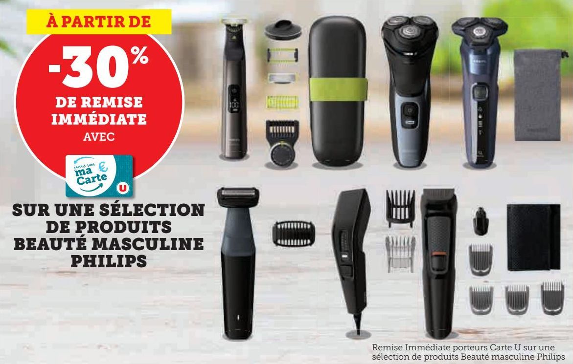 Sélection de produits de beauté masculine Philips