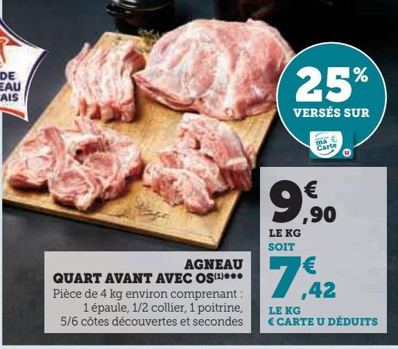 AGNEAU QUART AVANT AVEC OS