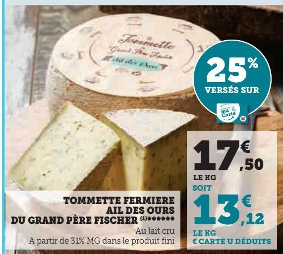 TOMMETTE FERMIERE AIL DES OURS DU GRAND PERE FISCHER