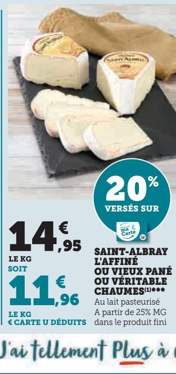 SAINT-ALBRAY L' AFFINE OU VIEUX PANE OU VERITABLE CHAUMES 