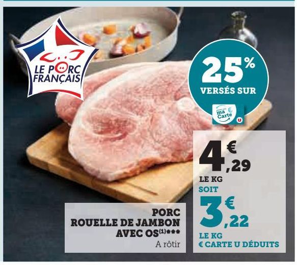 PORC ROUELLE DE JAMBON AVEC OS