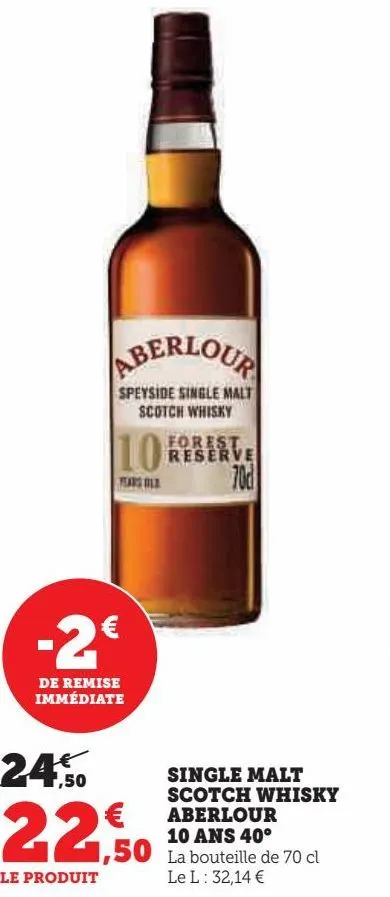 single malt scotch whisky aberlour 10 ans 40°