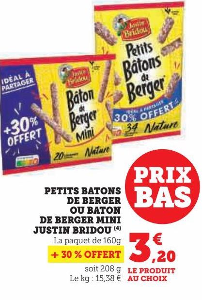 PETITS BATONS DE BERGER OUBATON DE BERGER MINI JUSTIN BRIDOU 