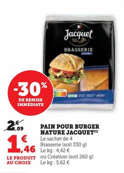 pain pour burger nature Jacquet