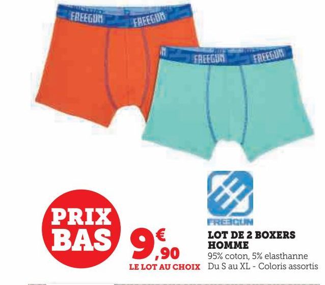 Lot de 2 boxers homme