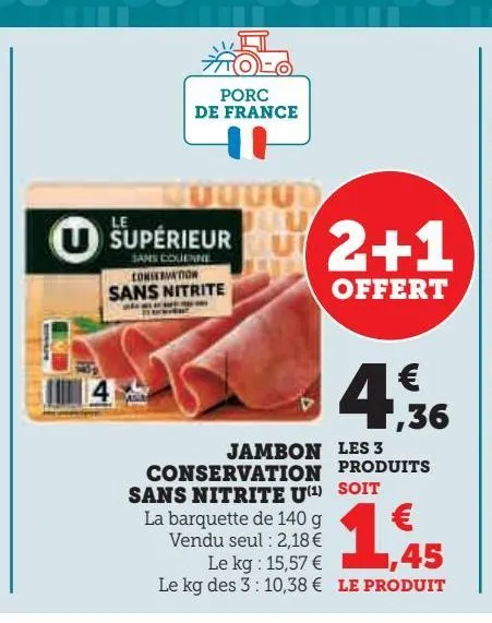 jambon conservation sans nitrite u