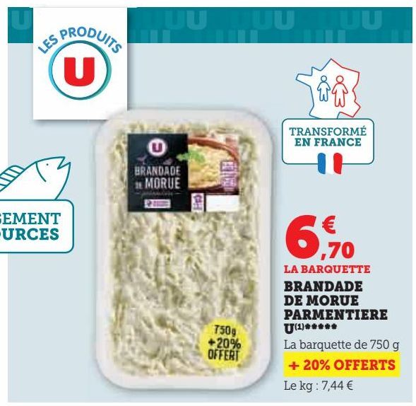 Brandade de morue parmentiere U