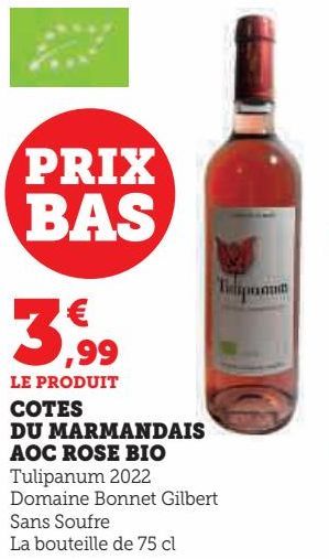 COTES DU MARMANDAIS AOC ROSE BIO 