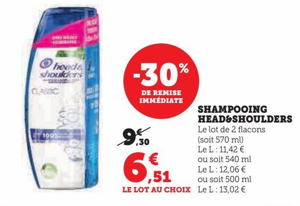 SHAMPOOING HEADS ET SHOULDERS