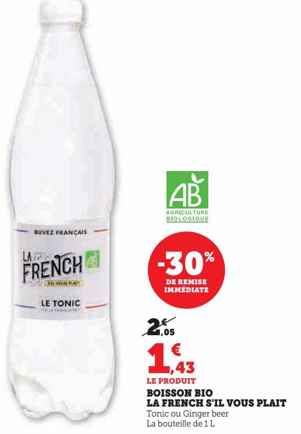 BOISSON BIO LA FRENCH S'IL VOUS PLAIT 