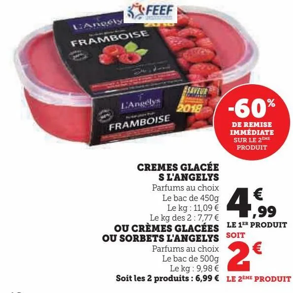 cremes glacee s l'angelys ou cremes glacees ou sorbets l'angelys 