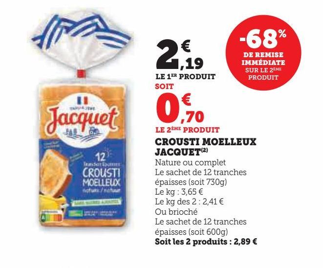 Crousti moelleux Jacquet
