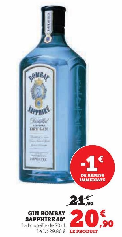 gin Bombay Sapphire 40ª