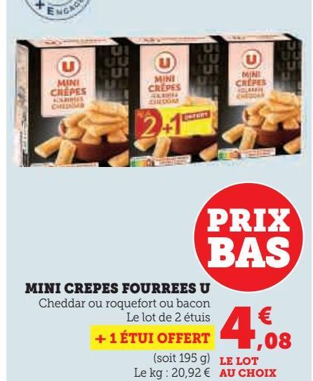 Mini crêpes fourrees U