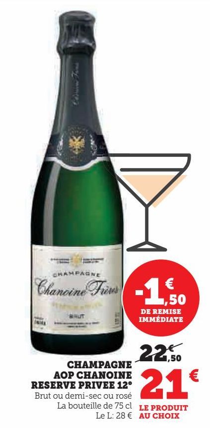 champagne AOP chanoine reserve privee 12ª
