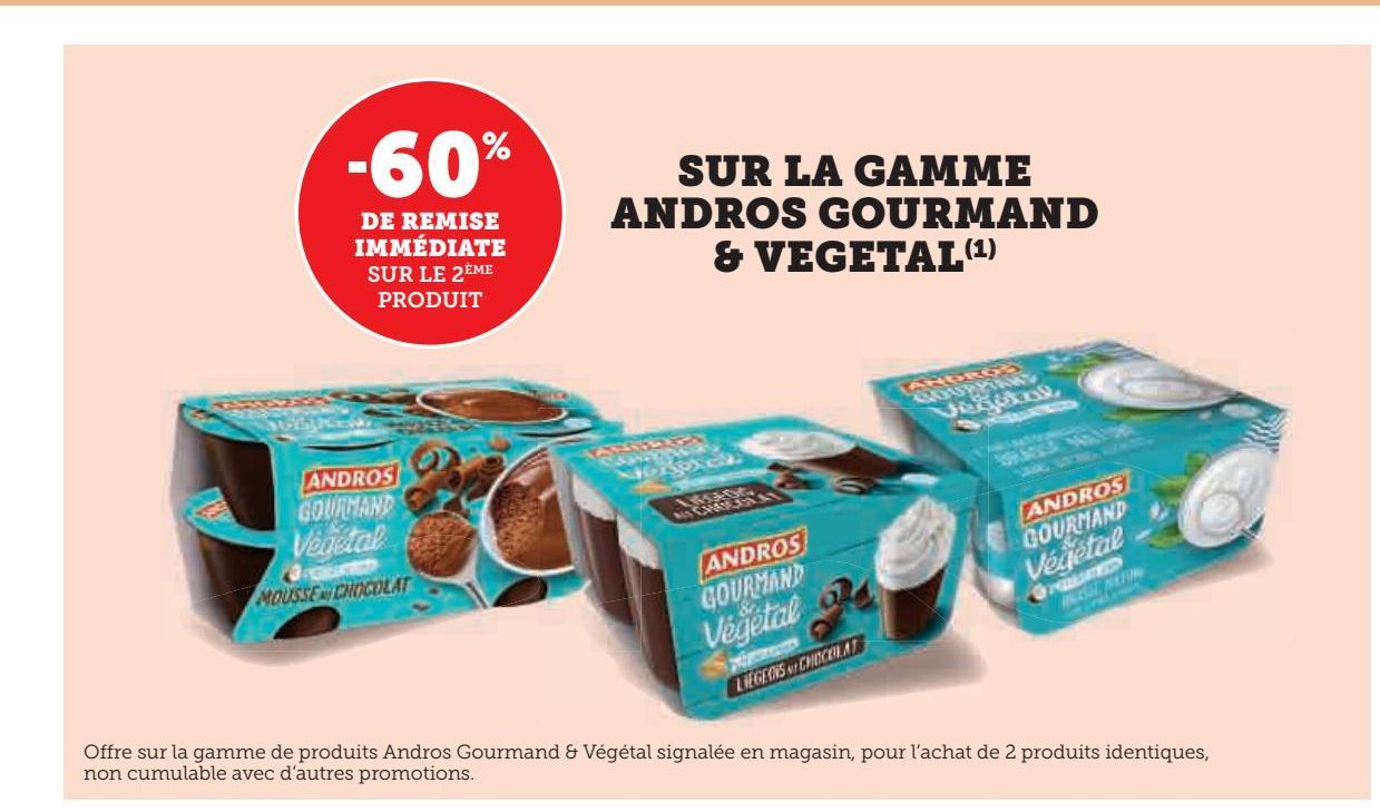 LA GAMME  ANDROS GOURMAND  & VEGETAL