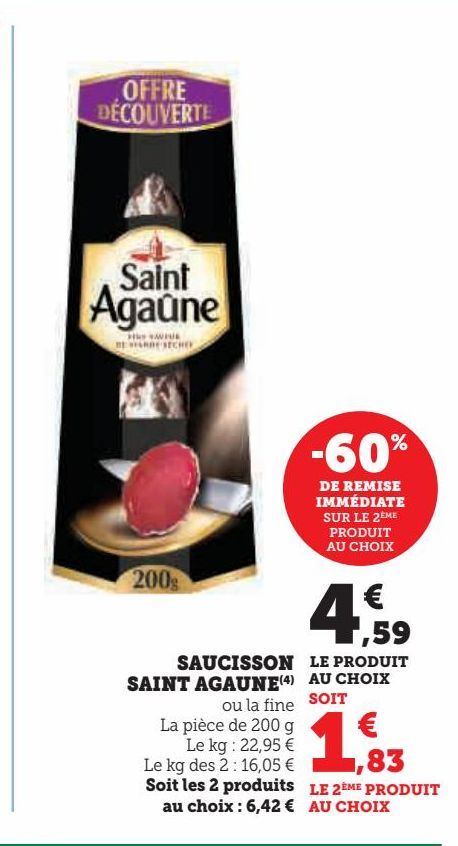 SAUCISSON  SAINT AGAUNE