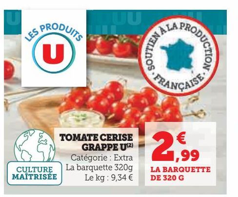 TOMATE CERISE  GRAPPE U