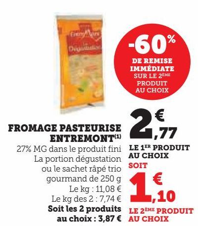 FROMAGE PASTEURISE ENTREMONT