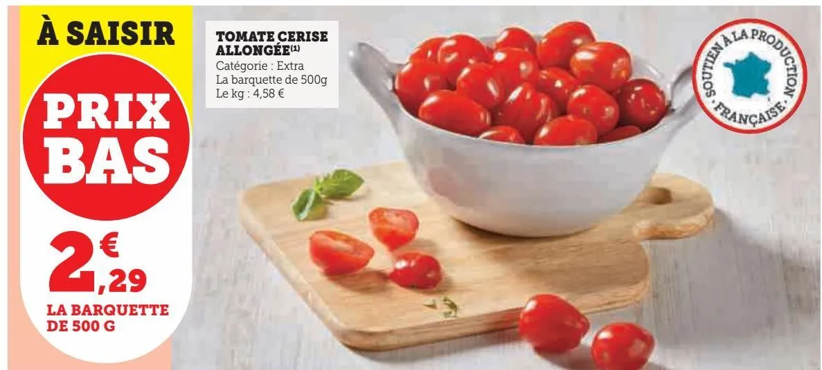 tomate cerise allongée
