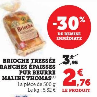 brioche tressée nature ou au chocolat ou au sucre et chocolat 