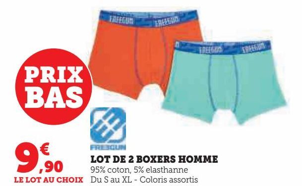 Lot de 2 boxers homme