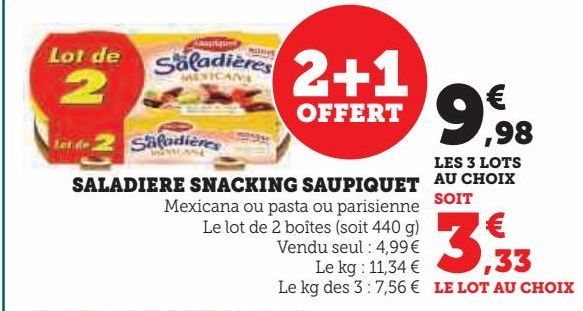 saladiére snacking Saupiquet