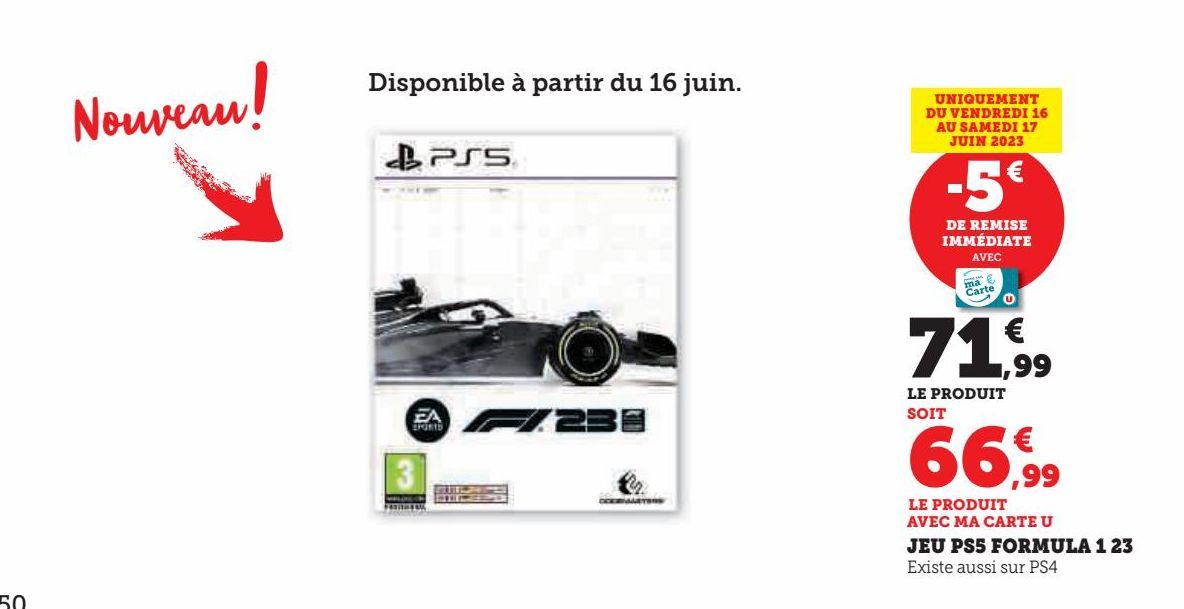 Jeu PS5 formula 1 23